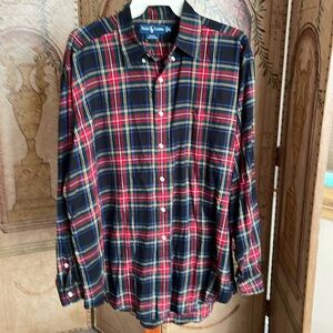Ralph Lauren Blake Men’s XL Long Sleeve Plaid Flannel Shirt Vintage Classic